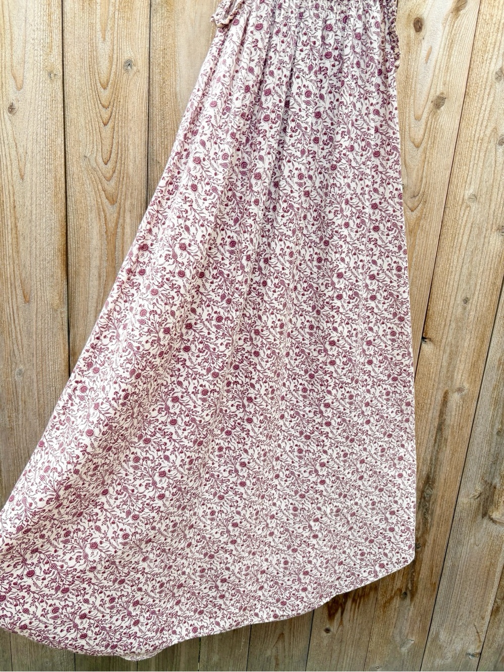 Doen Pierre Dress in Blush Mini Earl Floral Midi Size XS Red Cream Boho - Picture 13 of 15